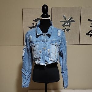 Denim Cropped Jacket